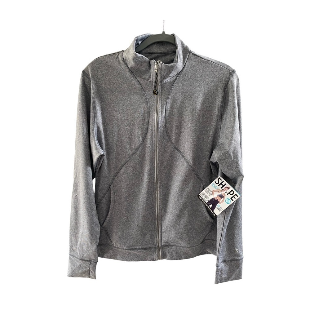 Shape Tru Form Zip Front Activewear Jacket Gray NWT Size L